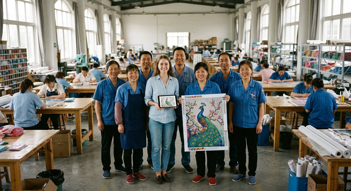 About factory team diamond painting